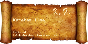 Karakas Ilma névjegykártya